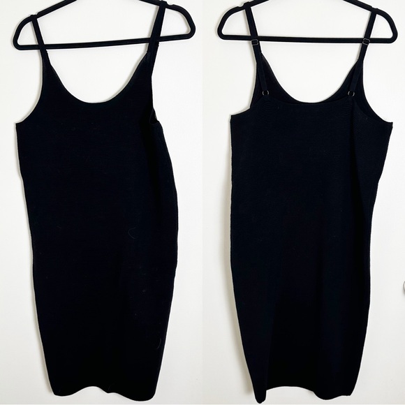 Hatch Maternity Wool Midi Dress Black Ribbed Sleeveless P / XS - Picture 6 of 6
